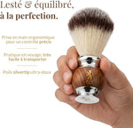 Blaireau de rasage — bois et acier inoxydable