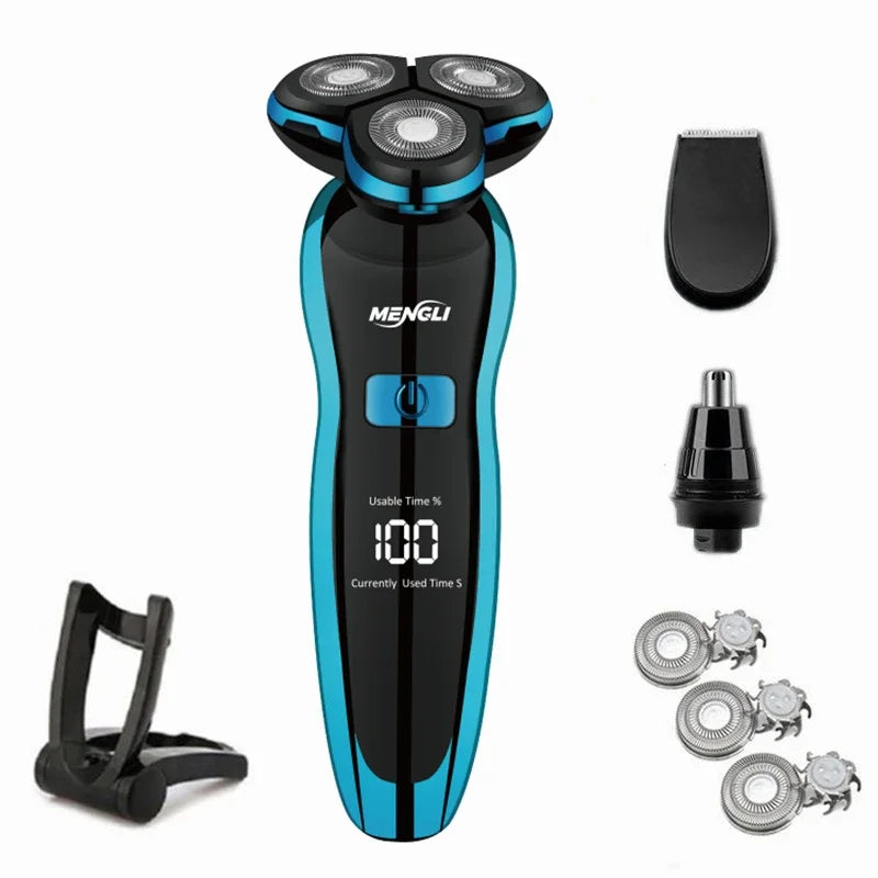 ZOZEN Electric Razor Electric Shaver Body Hair Cutting Shaving Machine for Men Women Clipper Rotary Beard Trimmer Waterproof