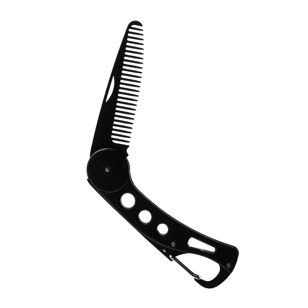 Peigne À Moustache Pliable En Acier Inoxydable