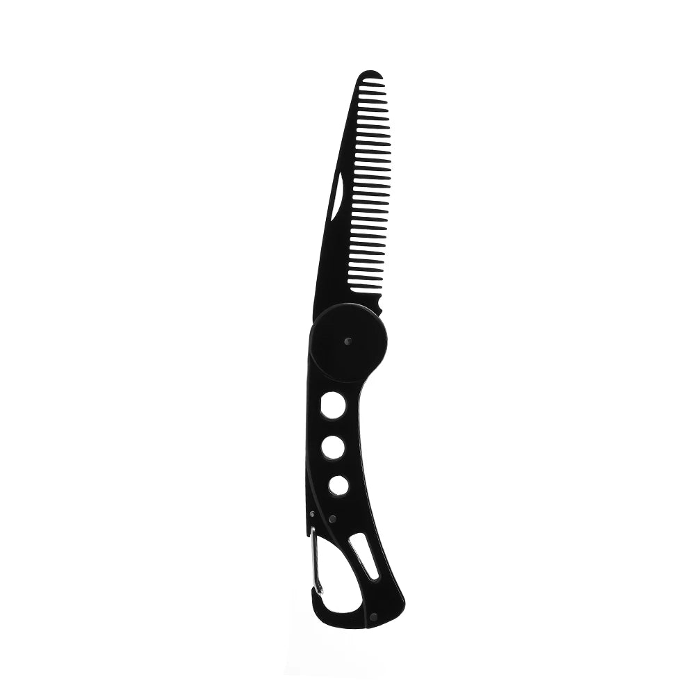 Peigne À Moustache Pliable En Acier Inoxydable