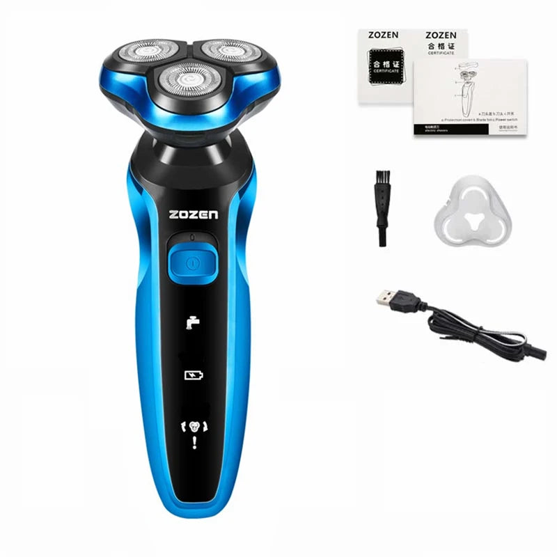 ZOZEN Electric Razor Electric Shaver Body Hair Cutting Shaving Machine for Men Women Clipper Rotary Beard Trimmer Waterproof