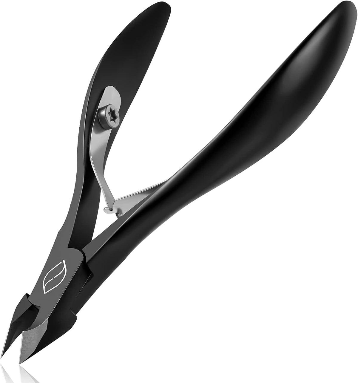 Coupe-Cuticules  Ä 1/2 Mâchoire - Coupe-Ongles En Acier Inoxydable De Qualité Professionnelle, Pince Ä Double Ressort. Outil De Manucure Pédicure, FL-N301,BLACK