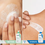 Routine hydratante — gel moussant et lait CeraVe