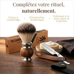 Blaireau de rasage — bois et acier inoxydable