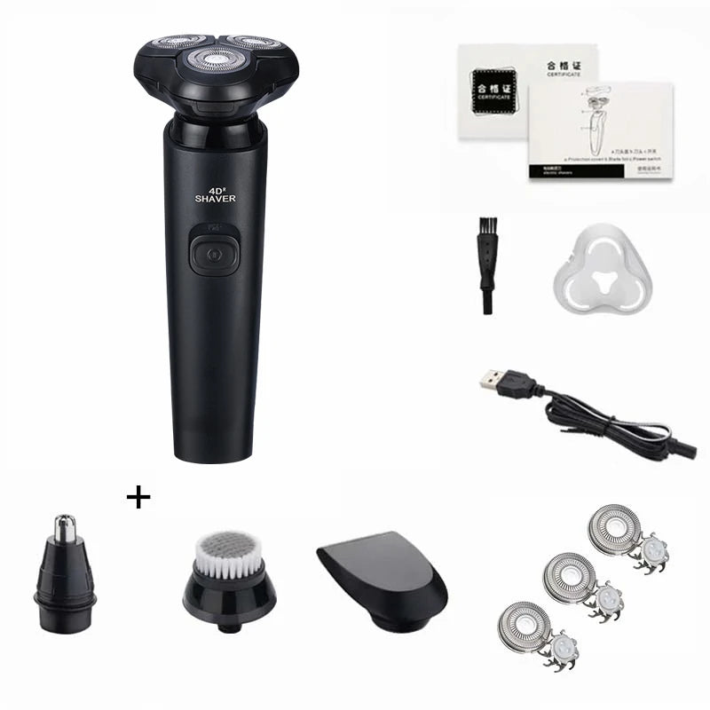 ZOZEN Electric Razor Electric Shaver Body Hair Cutting Shaving Machine for Men Women Clipper Rotary Beard Trimmer Waterproof