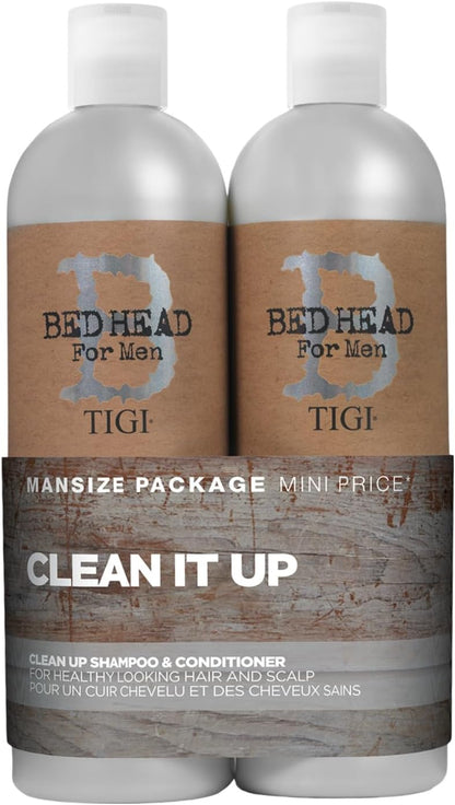 Bed Head for Men by  Clean up Shampoing & Après-Shampoing, 2X 750Ml