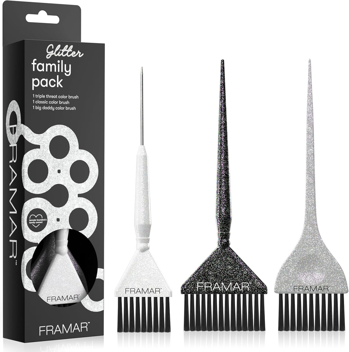 Pinceau Coloration Cheveux Pinceau Couleur Cheveux, Kit - 3 Paquet