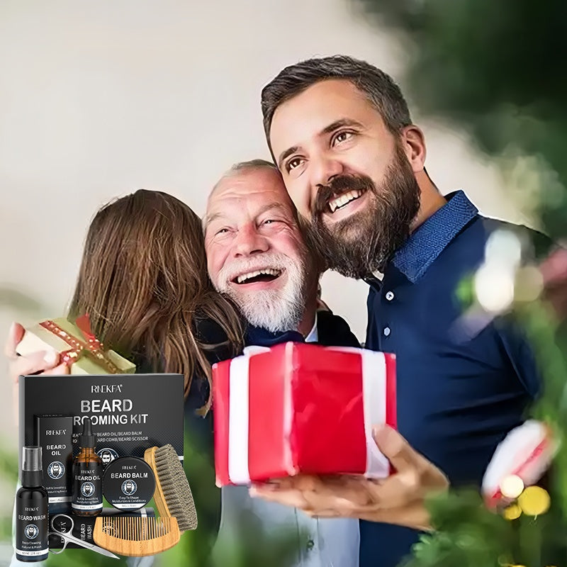 Men's Beard Grooming Kit - Oil, Balm & Accessories